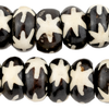 Star Design Batik Bone Beads (Large)