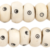 Eye Design White Bone Beads (Large)