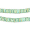 Mint Green Disk Coconut Shell Beads (8mm) (5 Pack)