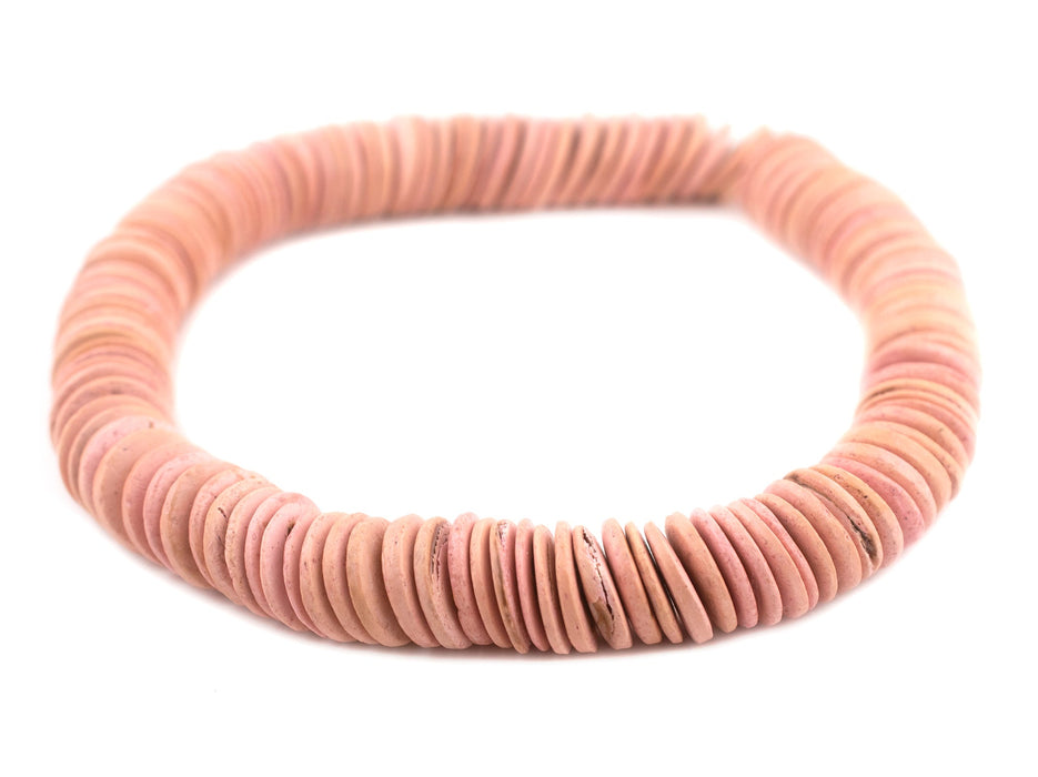 Pink Disk Coconut Shell Beads (20mm) (5 Pack) - The Bead Chest