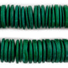 Green Disk Coconut Shell Beads (20mm) (5 Pack)