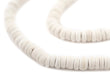 White Disk Coconut Shell Beads (8mm) (10 Pack) - The Bead Chest