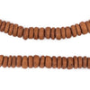 Light Brown Disk Coconut Shell Beads (8mm) (5 Pack)