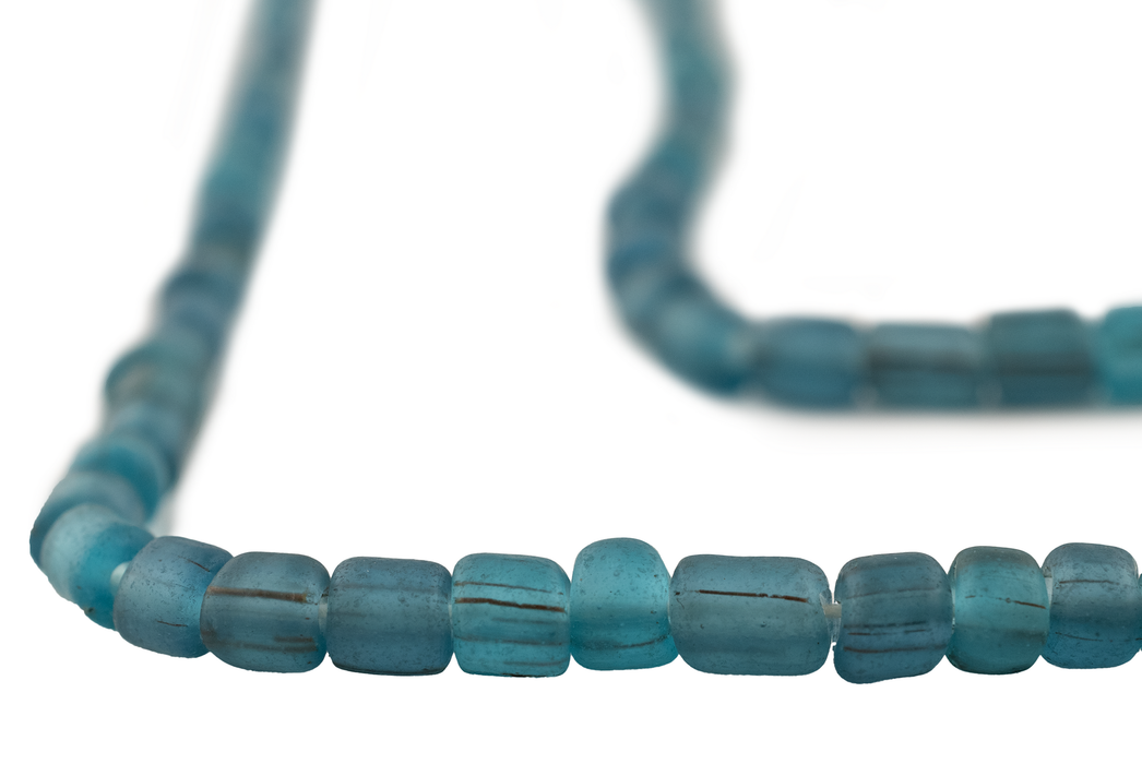 Blue Aqua Java Glass Beads