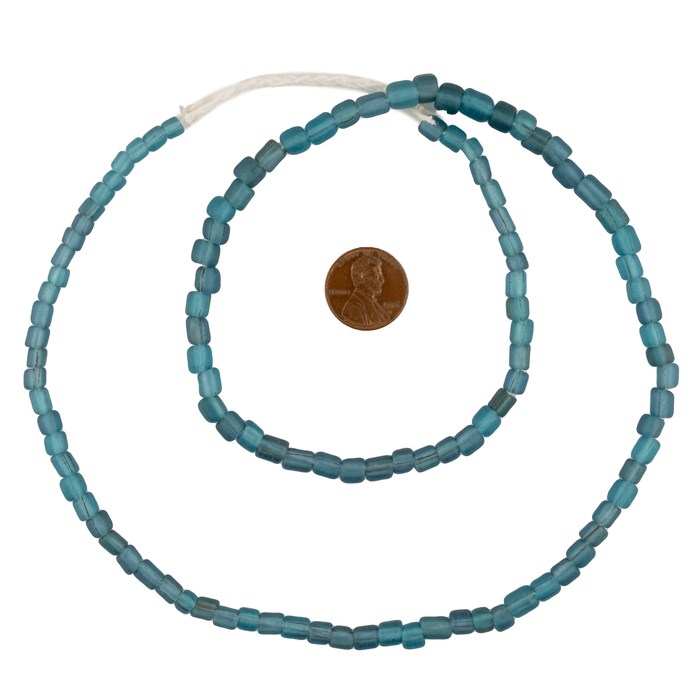 Blue Aqua Java Glass Beads