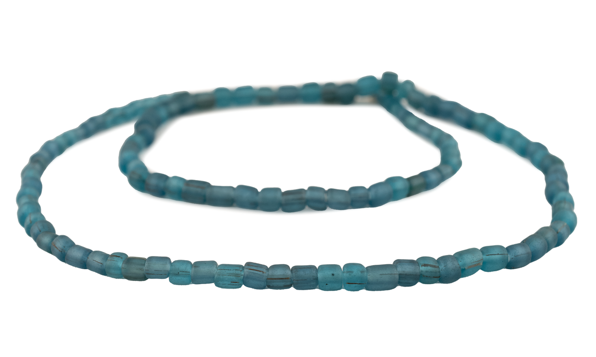 Blue Aqua Java Glass Beads