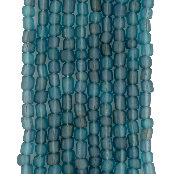 Blue Aqua Java Glass Beads