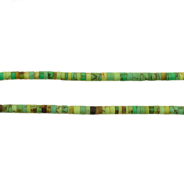 Lime Green Turquoise Heishi Beads (2mm)