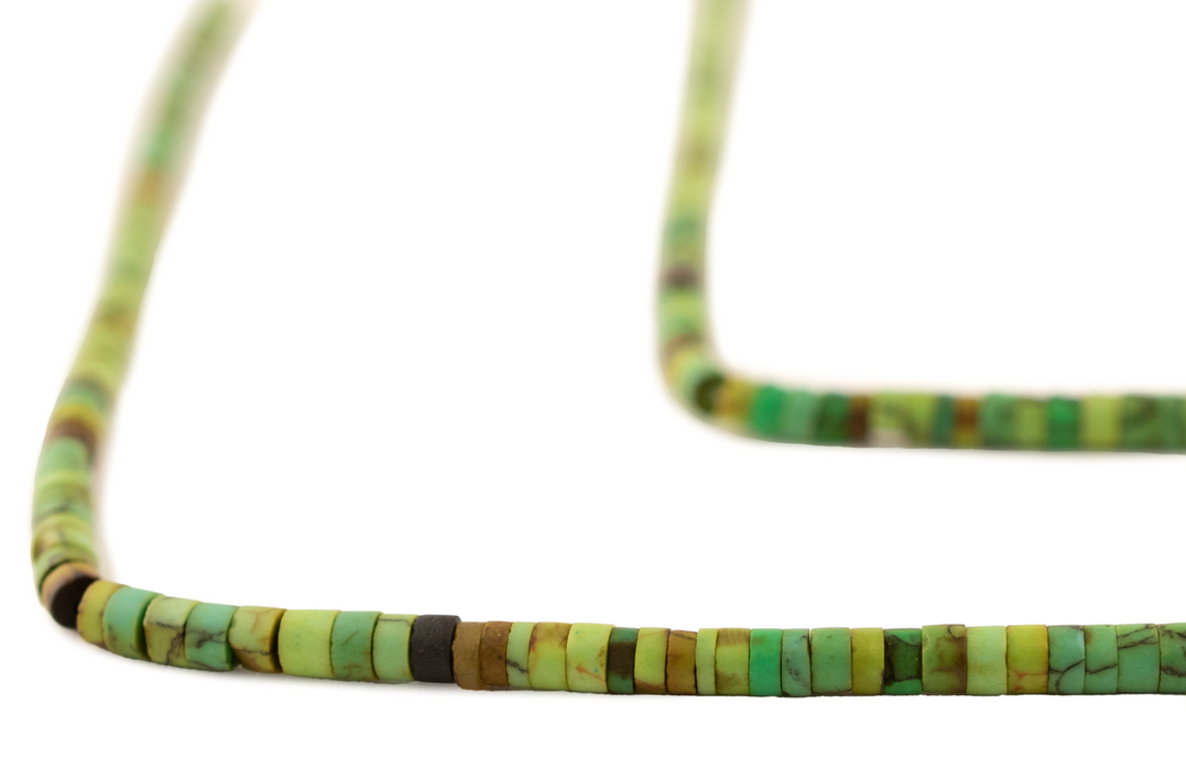 Lime Green Turquoise Heishi Beads (2mm)