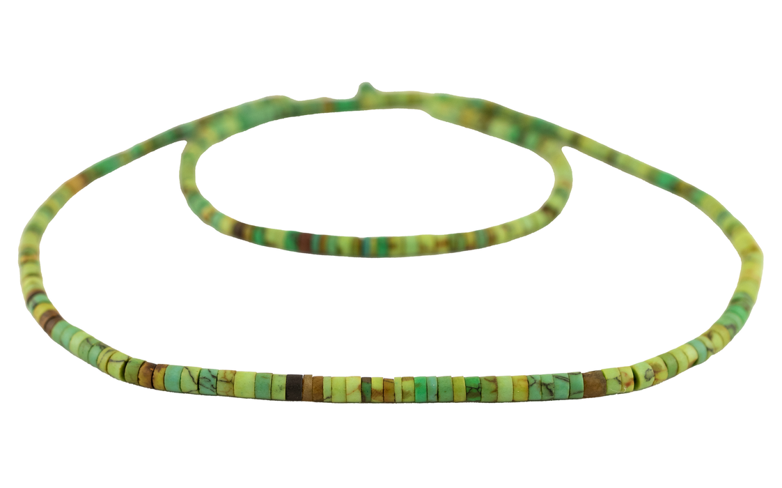 Lime Green Turquoise Heishi Beads (2mm)