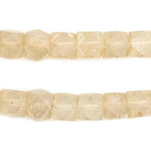 Clear Translucent Vaseline Cube Beads (10x12mm) - The Bead Chest