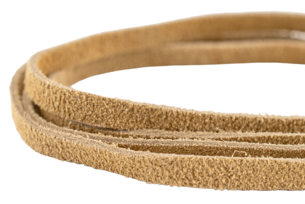 6.0mm Beige Flat Suede Leather Cord (3ft)