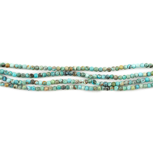 Faceted Round Turquoise Beads (1.5mm) - The Bead Chest