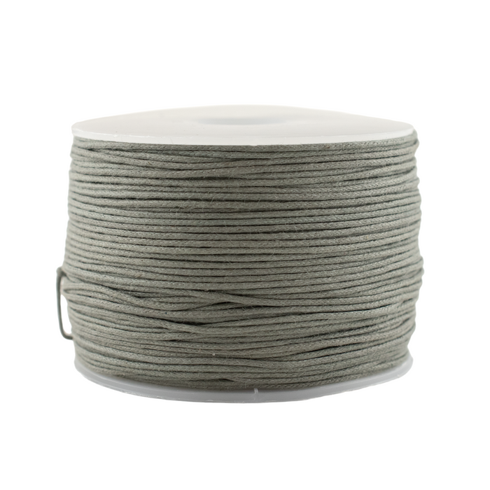 0.5mm Groundhog Grey Waxed Cotton Cord (300ft)