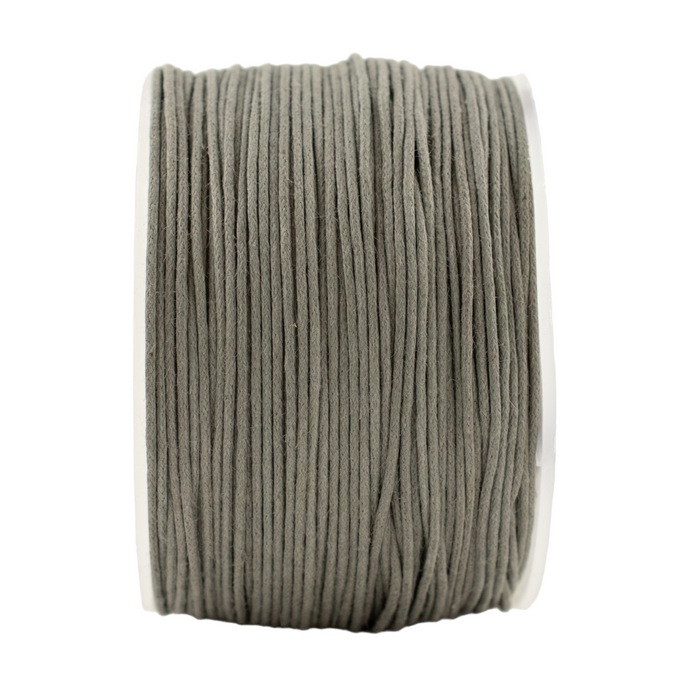 0.5mm Groundhog Grey Waxed Cotton Cord (300ft)