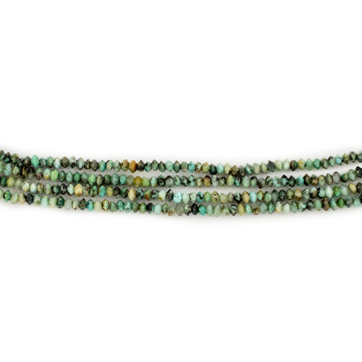Faceted Heishi Turquoise Beads (2mm) - The Bead Chest