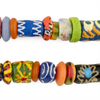 Accra Medley Rondelle & Krobo Powder Glass Beads
