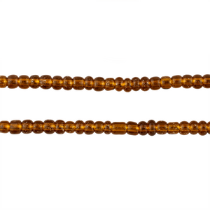 Amber Brown Ghana Glass Seed Beads (4mm)