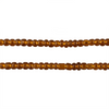 Amber Brown Ghana Glass Seed Beads (4mm)