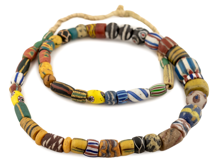Premium Antique Venetian Mixed Trade Beads #17111