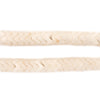 Bone White Glass Snake Beads (9mm)