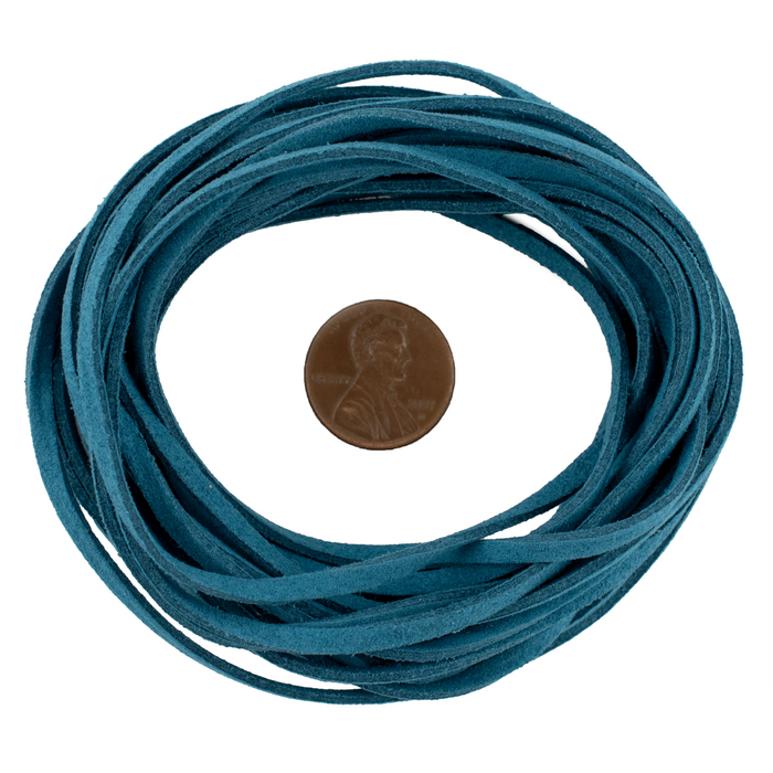 3mm Cerulean Blue Faux Suede Cord (15ft)
