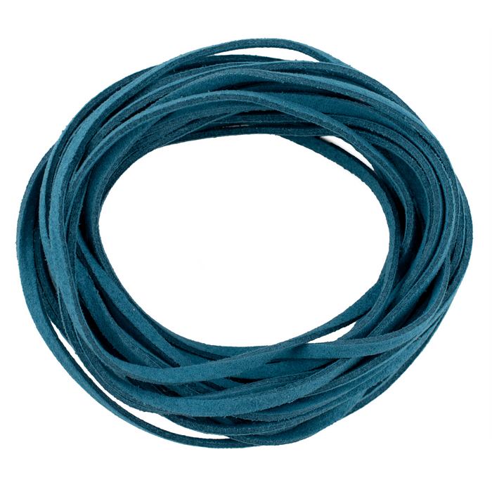 3mm Cerulean Blue Faux Suede Cord (15ft)