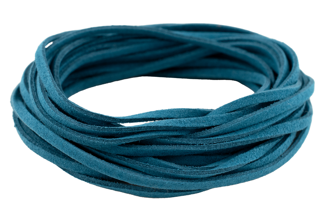 3mm Cerulean Blue Faux Suede Cord (15ft)