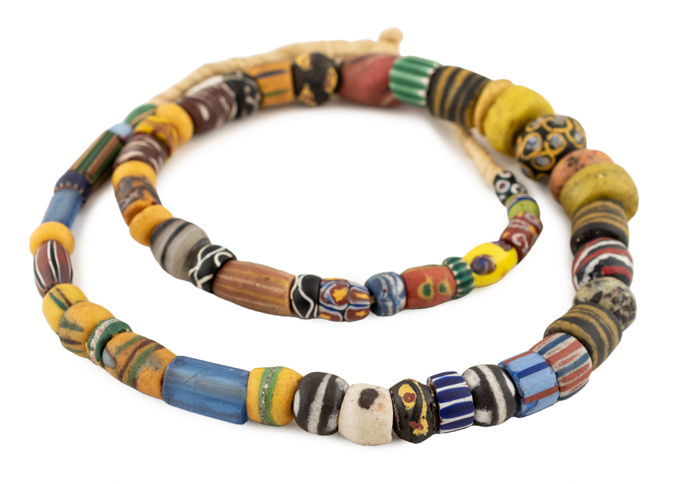 Premium Antique Venetian Mixed Trade Beads #17085