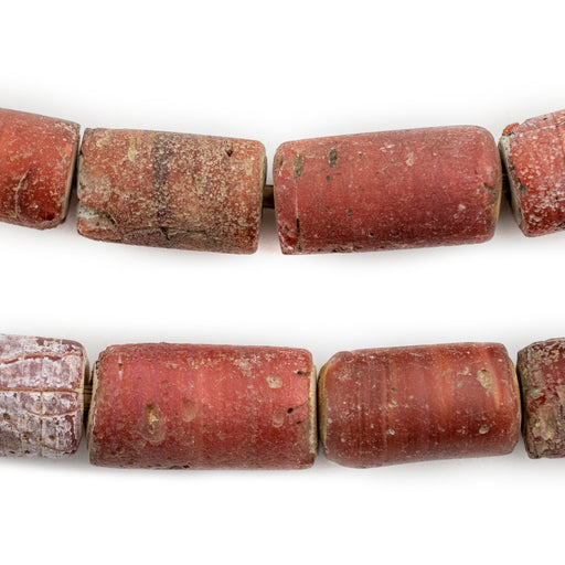 Antique Cornaline D'Aleppo White Heart Venetian Trade Beads (Mixed) #13716 - The Bead Chest