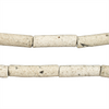 White Moroccan Pottery Beads (Cylinder)