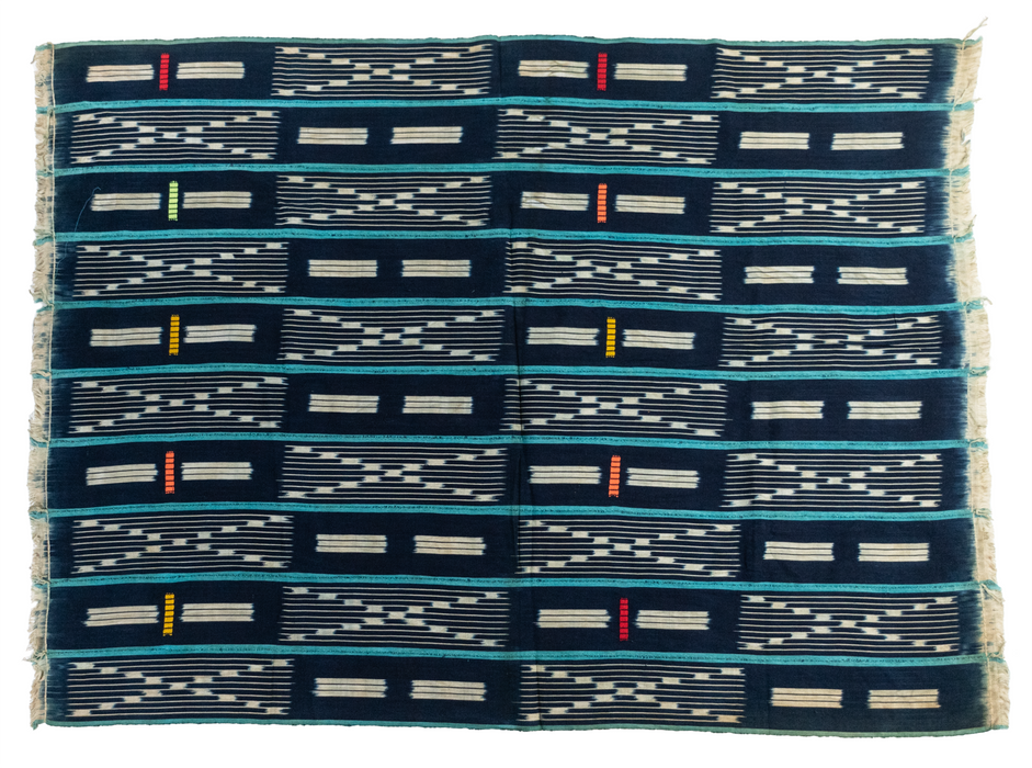 Turquoise & Blue West African Bondoukou Indigo Cloth