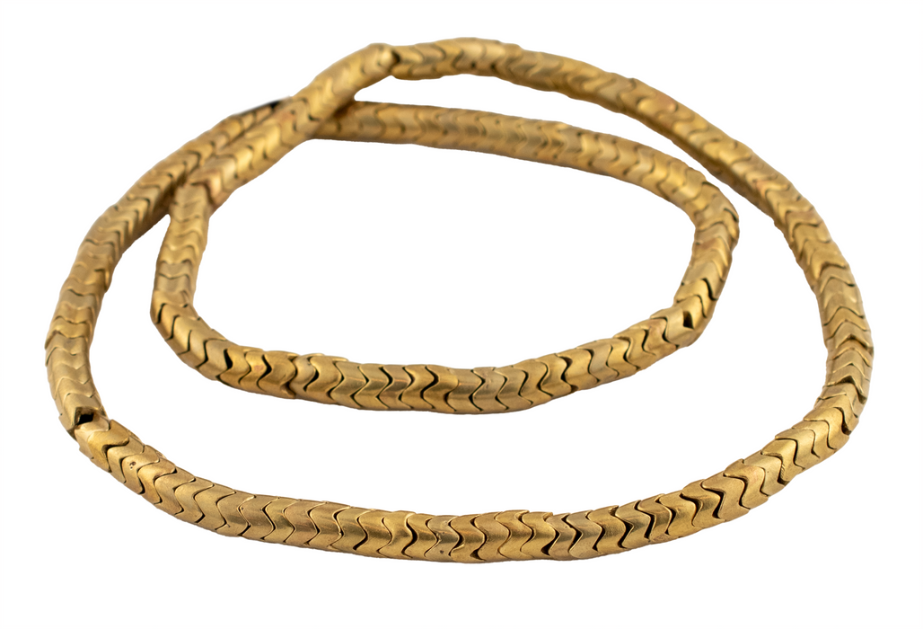 Brass Interlocking Snake Beads (7mm)