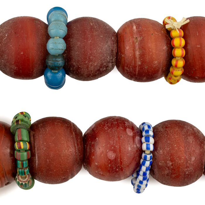 Antique Yoruba Chief White Heart Beads Necklace #17117