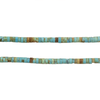 Green Afghan Turquoise-Style Cylindrical Heishi Beads (3mm)