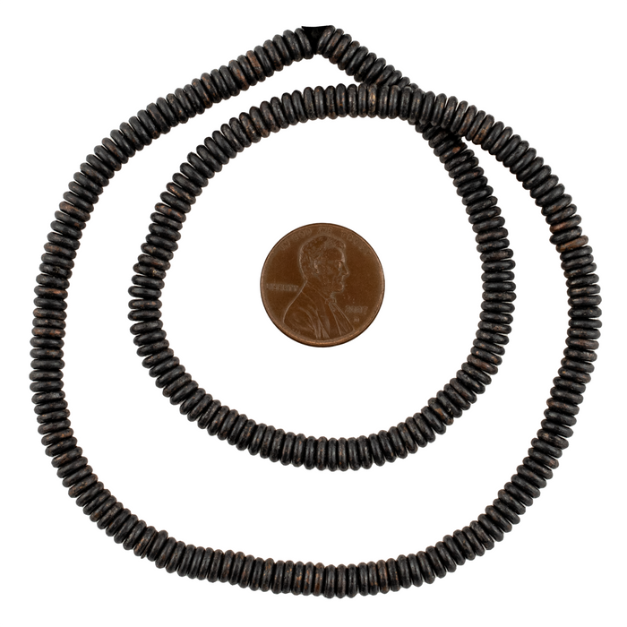 Smooth Midnight Copper Heishi Beads (5mm)
