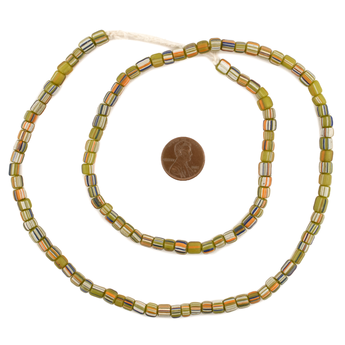 Olive Carnival Java Gooseberry Beads