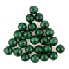 Half-Drilled Round Malachite Beads (8mm, Set of 50)
