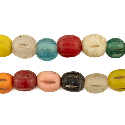 Rainbow Medley Java Glass Melon Beads (10mm)