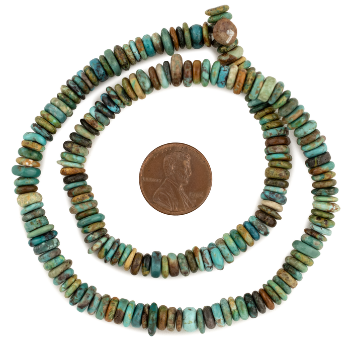 Authentic Green Turquoise Chip Beads (7-8mm)