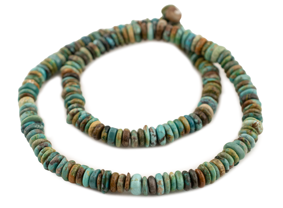 Authentic Green Turquoise Chip Beads (7-8mm)