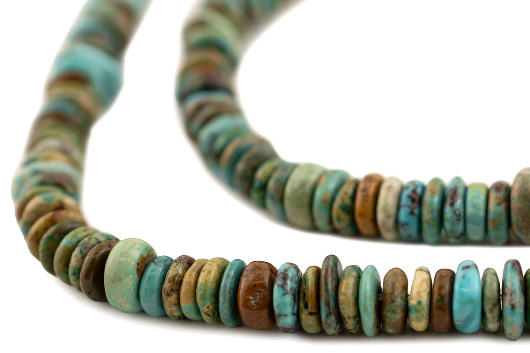 Authentic Green Turquoise Chip Beads (7-8mm)
