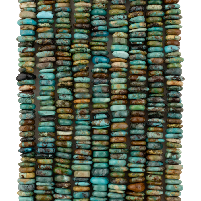 Authentic Green Turquoise Chip Beads (7-8mm)