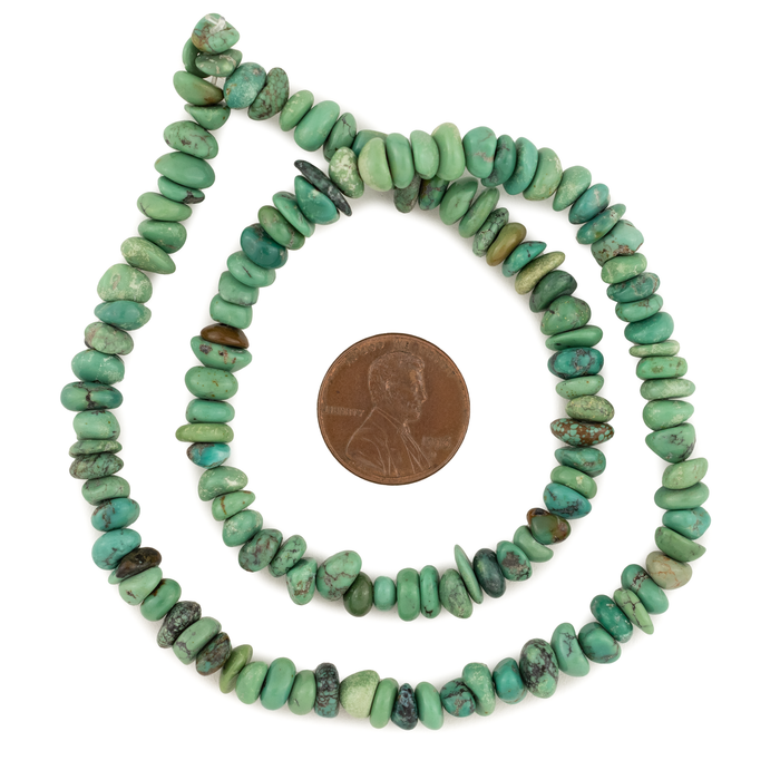 Green Turquoise Chip Beads (3x6mm)