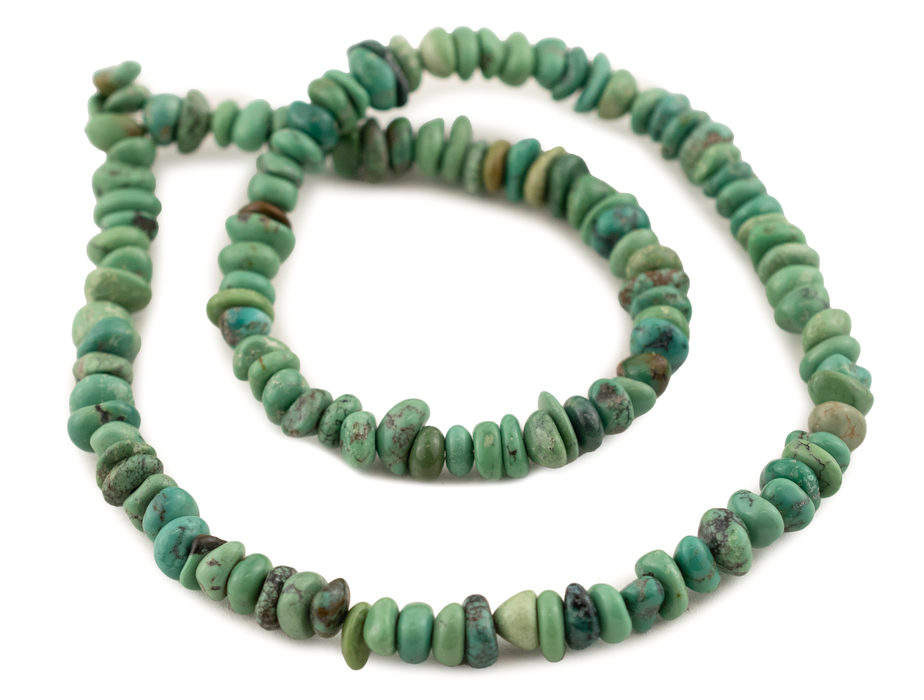 Green Turquoise Chip Beads (3x6mm)