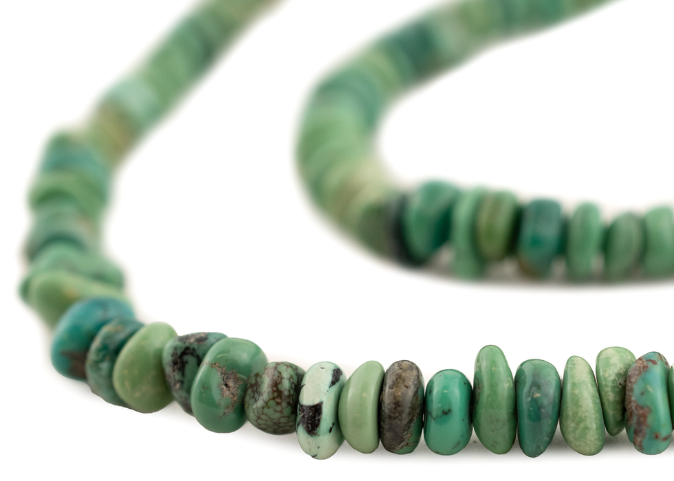 Green Turquoise Chip Beads (3x6mm)