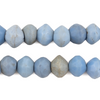 Old Opaque Light Blue Faceted Mali Vaseline Beads