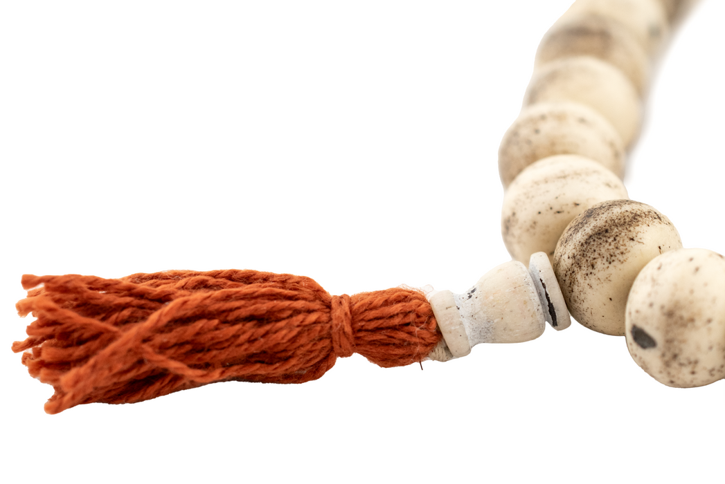Rustic Grey Bone Mala Beads (14mm)