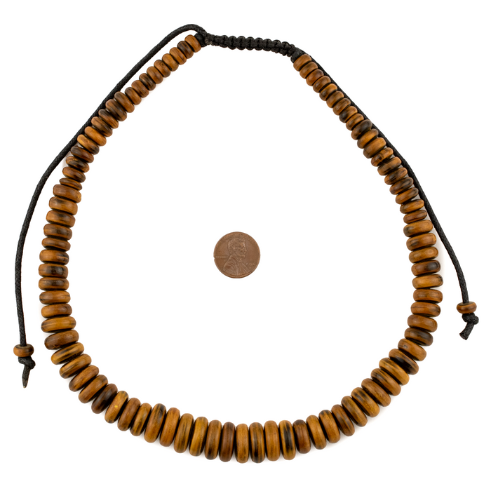 Amber Horn Disk Beads (Graduated)