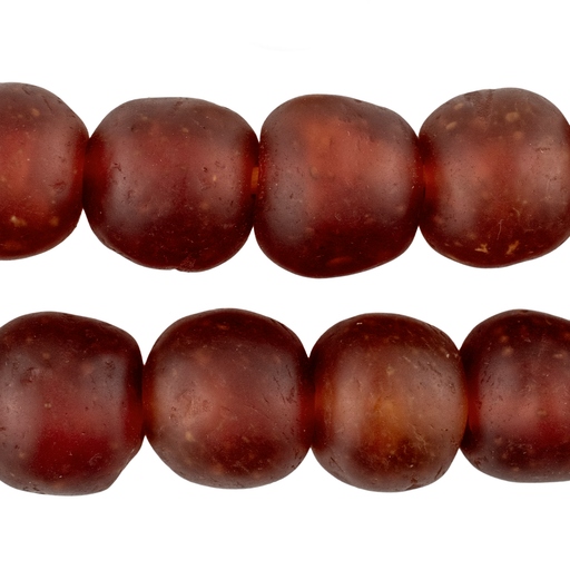 Caramel Recycled Glass Beads (18mm)